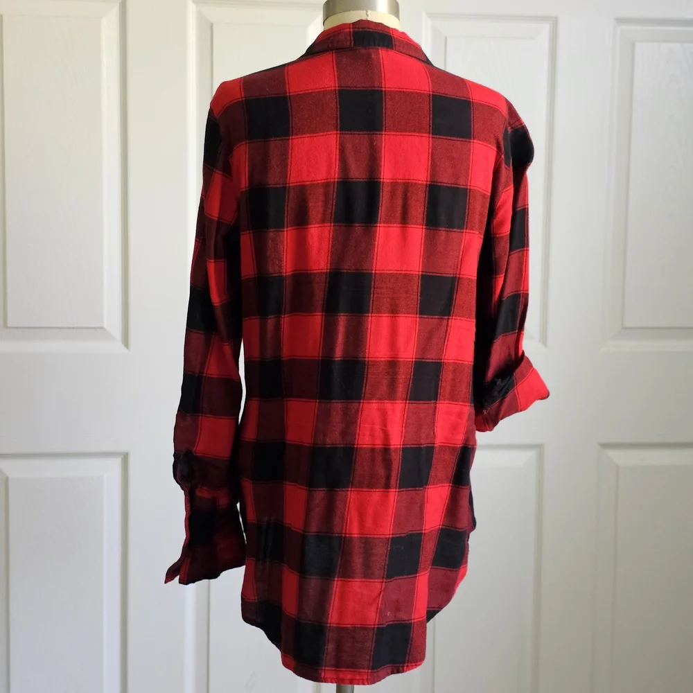 Express Buffalo Plaid Women's Top - Picture 2 of 6